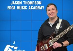 A Quick Chat Podcast Art - Jason Thompson of Edge Music Academy pictured