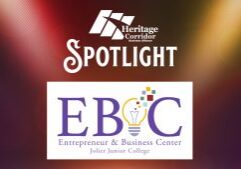 HCBA Spotlight Graphic featuring logo for JJC's Entrepreneur & Business Center